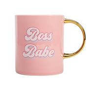 Paris Hilton Boss Babe Tasse 450 ml - Tasse à café élégante avec inscription 134 x 105 mm, idéale pour le bureau et la maison, lavage à la main, rose