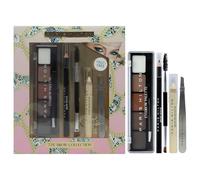Paris Hilton Brow Collection Set - Make Up Kit Includes Eyebrow Palette, Eyebrow Pencil and Highlighter, Spoolie and Tweezer - Long-Lasting - 5 pcs