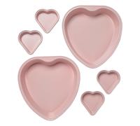 Paris Hilton Heart en forme de cuisiniere antiadhesive Ensemble en carbone Easy Release Acier comprend deux casseroles de 9,5 pouces et quatre mi