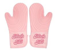 Paris Hilton Lot de 2 maniques en Silicone Rose Vif résistantes à la Chaleur avec poignées en Silicone texturées antidérapantes, Lot de 2 pièces, Rose