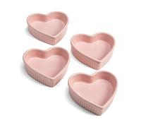 Paris Hilton Lot de 4 ramequins en céramique en forme de cœur