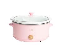 Paris Hilton - Mijoteuse manuelle de 6 pintes, dispose de trois réglages (faible, haute, chaude), insert en grès naturellement antiadhésif et passe au lave-vaisselle, capacité de taille