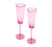Paris Hilton PH Hearts Collection Lot de 2 flûtes à champagne en forme de cœur Rose