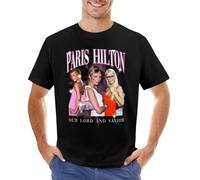 Paris-Hilton T-Shirt Hippie Clothes Korean Fashion Plain t Shirts Men Black XL.jpg
