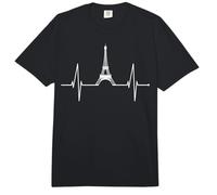 Paris Horizon Skyline Amour Battement De Coeur Tour Eiffel Comfort Colors Adult Heavyweight T-Shirt