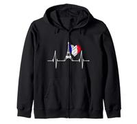 Paris Horizon Skyline Amour Battement De Coeur Tour Eiffel Sweat à Capuche