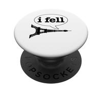 Paris I Fell Tour Eiffel Drôle France Souvenir Cadeau Français PopSockets PopGrip Adhésif
