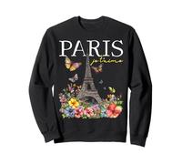 Paris Je t'aime Tour Eiffel Floral France Souvenirs français Sweatshirt