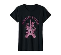 Paris Je t'aime Tour Eiffel Rose France Souvenirs de Paris T-Shirt