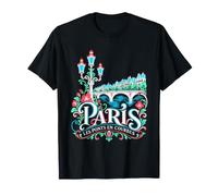 Paris Les Ponts en Courbes Illustration T-Shirt