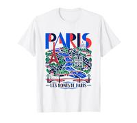 Paris Les Ponts Illustration T-Shirt