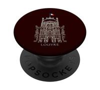 Paris, Louvre, Dessin à la Main Château du Louvre, France PopSockets PopGrip Adhésif