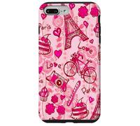 Paris Love Doodle Motif Tour Eiffel Romance Art Coque pour iPhone 7 Plus/8 Plus