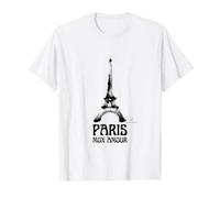 Paris Mon Amour Tour Eiffel Artistique Encre Juliart T-Shirt Graphique avec Valeur