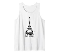 Paris Mon Amour Tour Eiffel Graphique Artistique à Pinceau Débardeur