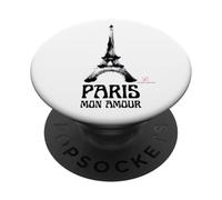 Paris Mon Amour Tour Eiffel Graphique Artistique à Pinceau PopSockets PopGrip Adhésif