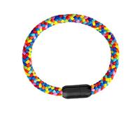 Paris Montana Bracelet en corde de voile (Black Edition) - 8 mm d'épaisseur - Accessoire nautique avec fermeture magnétique noire mate - 5 couleurs vives - Unisexe pour femme et - Fait main, 24 cm
