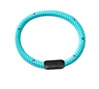 Paris Montana Bracelet en corde de voile (Black Edition) - 8 mm d'épaisseur - Accessoire nautique avec fermeture magnétique noire mate - 5 couleurs vives - Unisexe pour femme et - Fait main, 21 cm