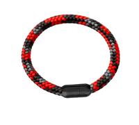 Paris Montana Bracelet en corde de voile (Black Edition) - 8 mm d'épaisseur - Accessoire nautique avec fermeture magnétique noire mate - 5 couleurs vives - Unisexe pour femme et - Fait main, 19 cm