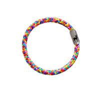 Paris Montana Bracelet en corde de voile de 6 mm pour homme et femme - Fait à la main avec fermeture magnétique en acier inoxydable et gravure (chevreuil, flamant rose, étoile, chien, cœur), 19 cm