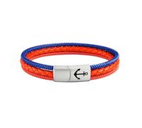 Paris Montana Bracelet en cuir unisexe - Fabriqué à la main - Avec fermeture magnétique en acier inoxydable et gravure d'ancre - Cadeau élégant pour homme et femme, 20 CM, Corde de voile, Aucun