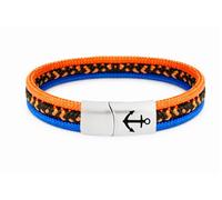 Paris Montana Le bracelet original Tidewisp unisexe en corde de voile avec fermeture magnétique de sécurité et gravure ancre, design multibrin, paracorde, 8 mm de diamètre, fait à la main, 19 cm - 24