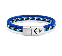Paris Montana Tidewisp Bracelet original en corde de voile, unisexe, avec fermeture magnétique de sécurité en acier inoxydable et gravure ancre, design multibrin, paracorde, 8 mm de diamètre, fait à