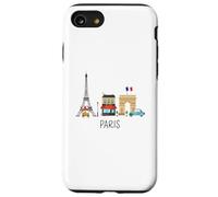 Paris Monuments Tour Eiffel Arc de Triomphe Souvenir Coque pour iPhone SE (2020) / 7/8