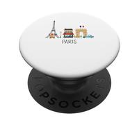 Paris Monuments Tour Eiffel Arc de Triomphe Souvenir PopSockets PopGrip Adhésif