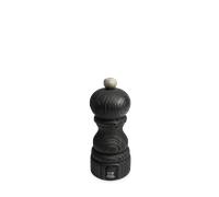 Paris Nature Black Moulin à sel manuel en bois upcyclé, noir, 12 cm - 5in Peugeot