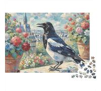 Paris Oiseau sur Le Toit Puzzle 1000 Éléments Adolescents 14+ Loisir Détente Puzzle Difficile Qualité Premium Écologique Carton Recyclé 100% 70x50cm/1000pcs