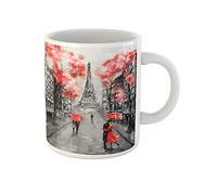 Paris, Paysage Urbain Européen, France, Tour Eiffel Tasse À Thé Céramique Tasse À Café Durable Mug Cadeaux Fantaisie Pour Pâques Anniversaire Collègue 330Ml