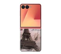 Paris Postcard Eiffel Tower Etui Coque Housse pour Samsung Galaxy Z Flip 7