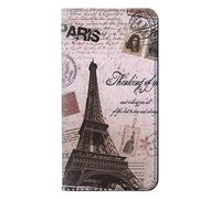 Paris Postcard Eiffel Tower Etui Flip Housse Cuir pour Samsung Galaxy S26