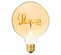Paris Prix Atmosphera Créateur d'intérieur - Ampoule Décorative à Filament Love 17cm Ambre