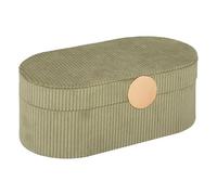 Paris Prix Atmosphera Créateur d'intérieur - Boîte à Bijoux en Velours Enya 25cm Vert Kaki