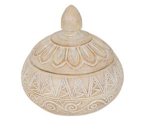 Paris Prix Atmosphera Créateur d'intérieur - Boîte Déco en Résine Oriental 15cm Beige
