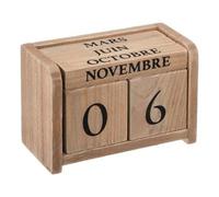 Paris Prix Atmosphera Créateur d'intérieur - Calendrier en Bois Colonial 11cm Naturel