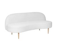 Paris Prix Atmosphera Créateur d'intérieur - Canapé 2 Places en Tissu Bouclette Insi 172cm Blanc