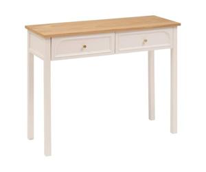 Paris Prix Atmosphera Créateur d'intérieur - Console 2 Tiroirs Mohéa 100cm Ivoire