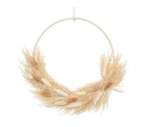 Paris Prix Atmosphera Créateur d'intérieur - Couronne de Fleurs Séchées Murale 34cm Beige