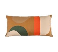 Paris Prix Atmosphera Créateur d'intérieur - Coussin Déco Brodé Hary 35x75cm Caramel