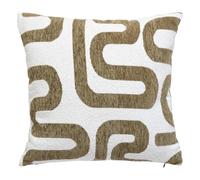 Paris Prix Atmosphera Créateur d'intérieur - Coussin Déco Chenille Safina 40x40cm Kaki