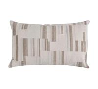 Paris Prix Atmosphera Créateur d'intérieur - Coussin Déco en Jacquard Chenillé Calix 30x50cm Beige