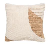 Paris Prix Atmosphera Créateur d'intérieur - Coussin Déco en Relief Loomia 40x40cm Beige Lin