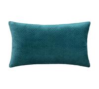 Paris Prix Atmosphera Créateur d'intérieur - Coussin Déco en Velours Dolce 38x58cm Bleu Canard