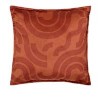 Paris Prix Atmosphera Créateur d'intérieur - Coussin Déco en Velours Lilou 45x45cm Terracotta