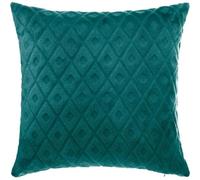 Paris Prix Atmosphera Créateur d'intérieur - Coussin Déhoussable Losange 3D 40x40cm Bleu Canard