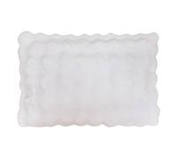 Paris Prix Atmosphera Créateur d'intérieur - Coussin Effet Fourrure 3D Zephy 50x80cm Blanc