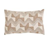 Paris Prix Atmosphera Créateur d'intérieur - Coussin en Jacquard Chenillé Floe 38x58cm Beige